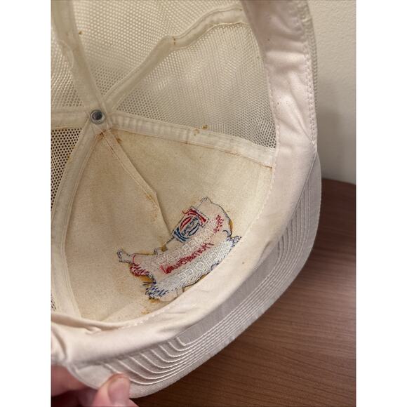 Vintage Pepsi Hat Cap Snapback White Trucker Cola USA America 80s 90s Embroider - Picture 11 of 12